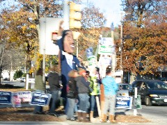 Giant Obama in Peterborough New Hampshire
